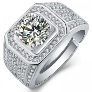 Anillos para hombres zirconia cúbica anillos de compromiso para hombres anillos de promesa de plata esterlina 925 para hombres anillos de bodas para hombre