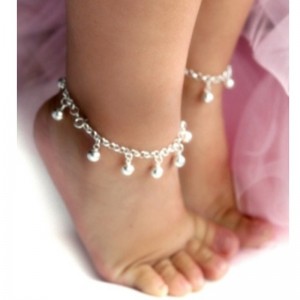 Joyas para bebés, regalo para bebés, cadena de pie para bebé, pulsera de tobillo de plata esterlina 925, piedra de nacimiento