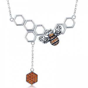 Bee honeycomb 925 sterling silver 2020 nuevas mujeres colgante